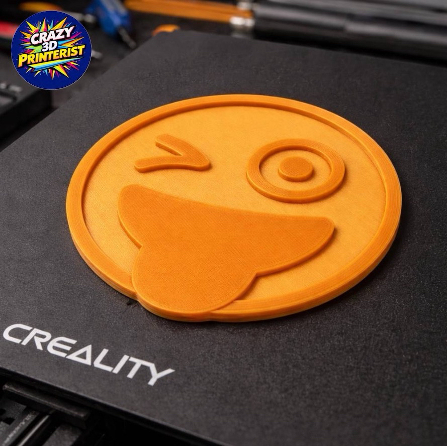 gratuita Badges & Coins STL Descarga - Winking Emoji Coin - Crazy 3D ...