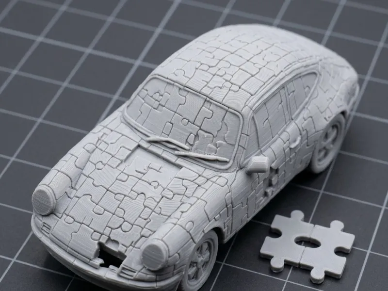 Porsche 911 puzzelsculptuur
