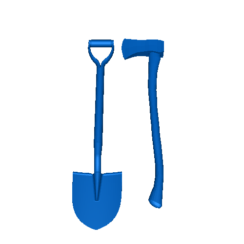 Axe & Shovel | 3D models download | Creality Cloud