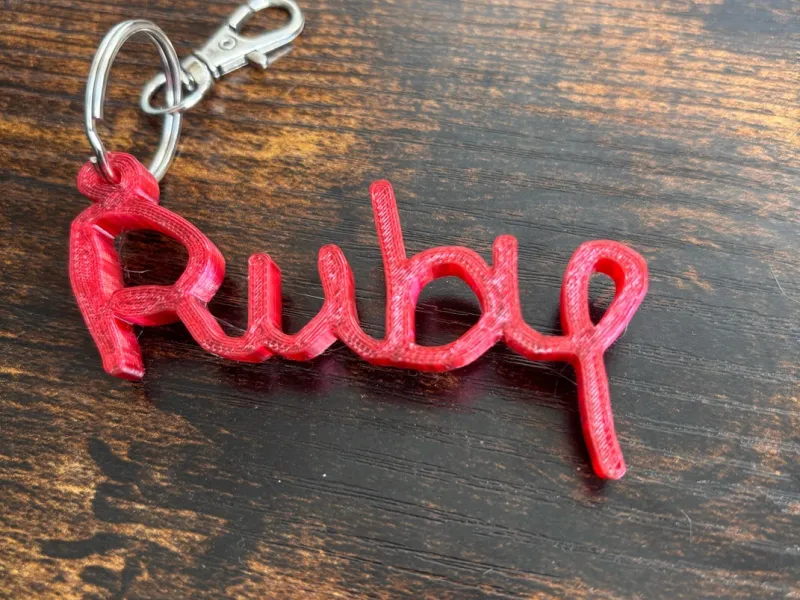 Ruby keychain