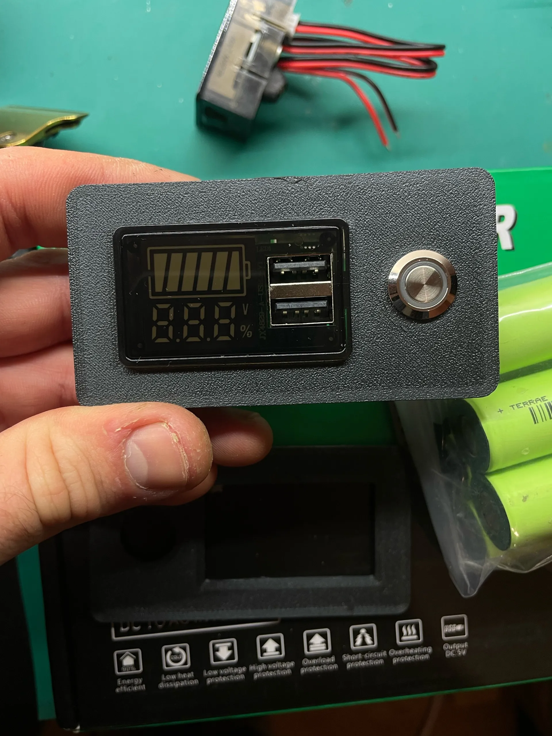 Voltmeter and button mountplate -0
