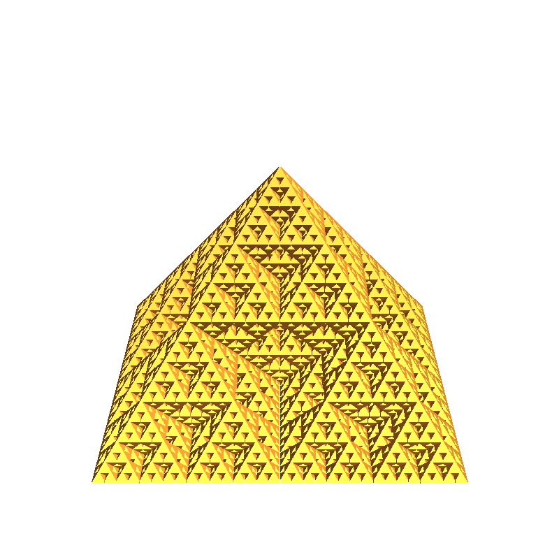 Fractal Pyramid with Continuous Cross-section
