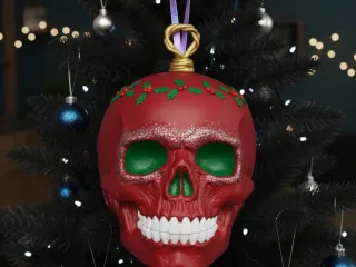 SKULL BALL FOR CHRISTMAS TREE