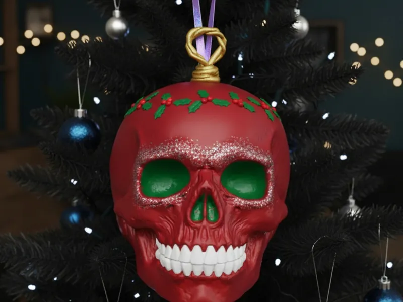 SKULL BALL FOR CHRISTMAS TREE