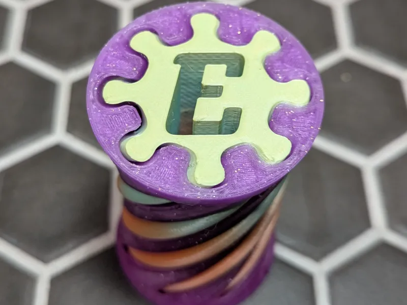 Spiral Internal Letter E Fidget 180 Deg Twist Passthrough