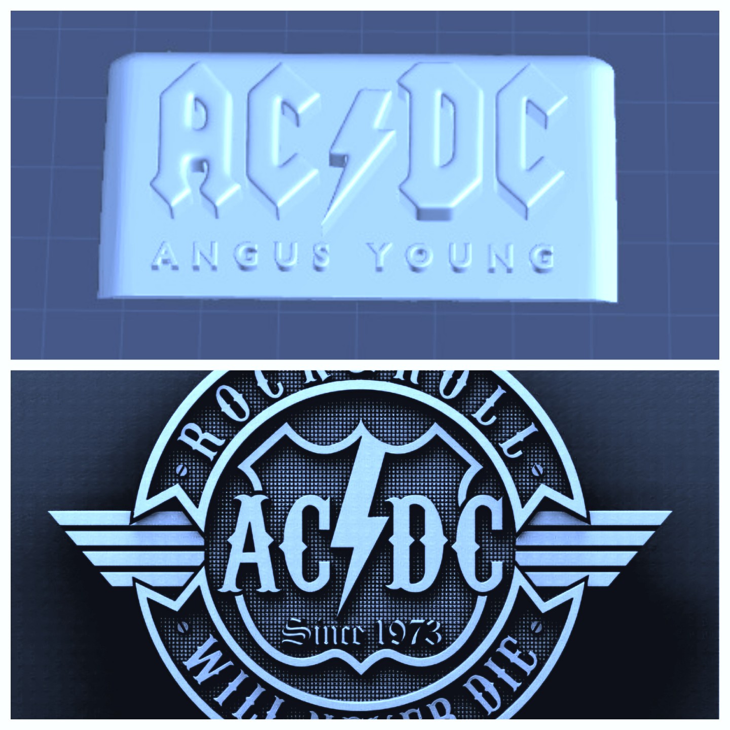 AC DC rock band Logo | 3D models download | Creality Cloud