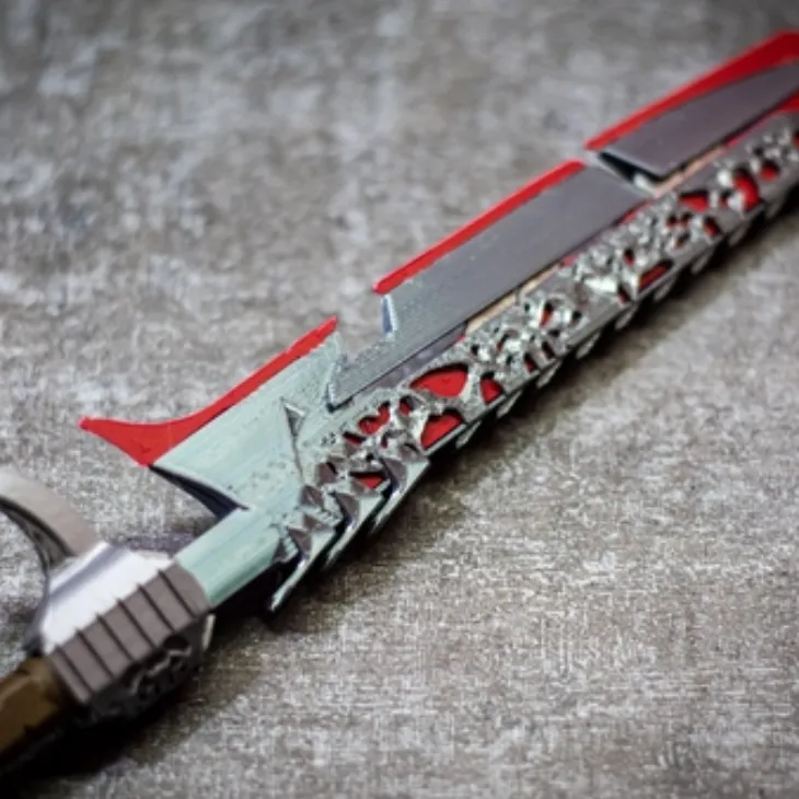 Sword with movable parts