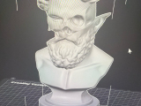 Classic Head Split Bust/Trophy-1