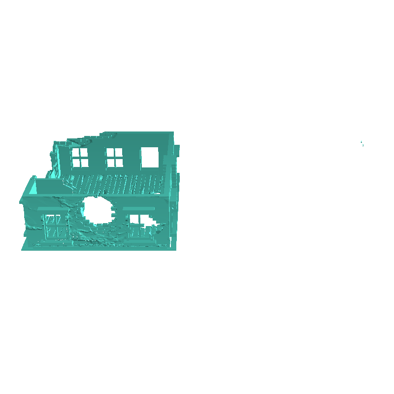 Tiled-roof house with bay window on the ground floor and a l | 3D