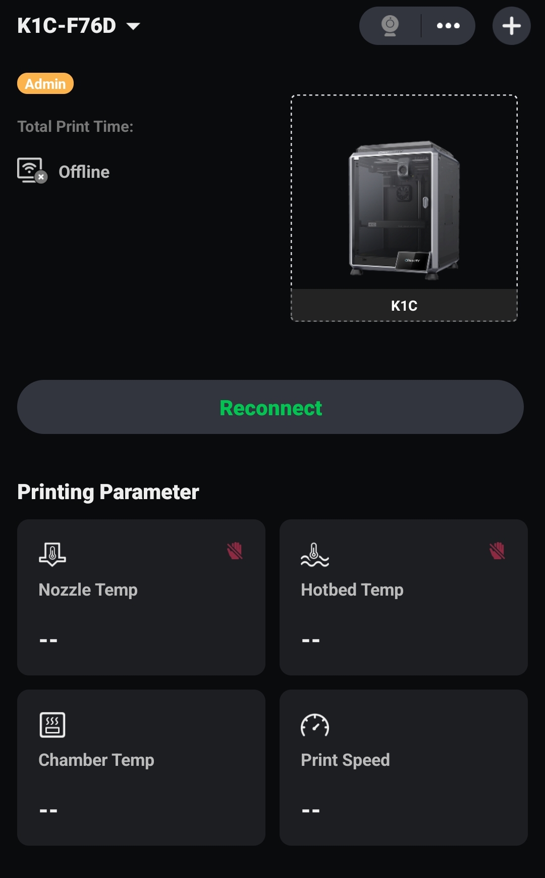 Printer keeps showing offline when i m away from home creality cloud