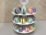 3-Tier Rotating Macaron Stand: Dessert Table Display-5