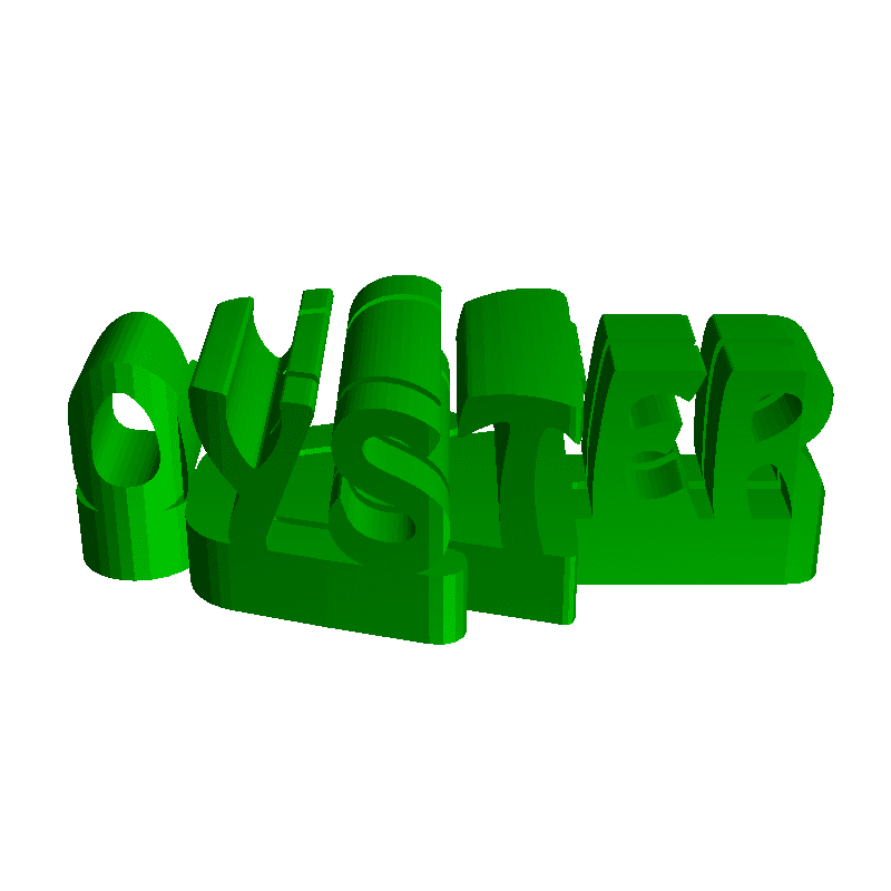 3D WORD SHAPE - WOMAN OYSTER