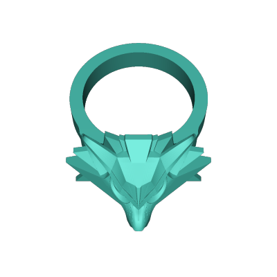 small wolf ring  3d model