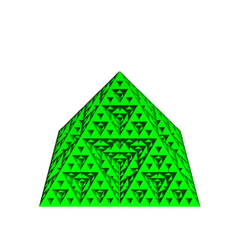 Fractal Pyramid with Continuous Cross-section