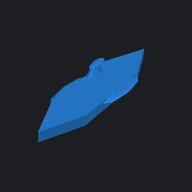 Stealth Aircraft Carrier concept 4hr print in one color 