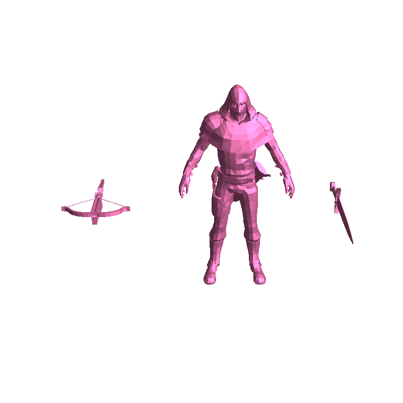 rogue with crossbow and short sword - dnd character - tm