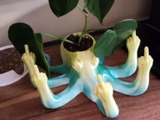 rude octopus planter