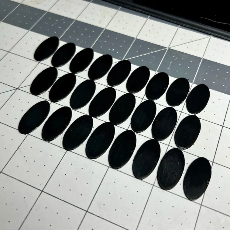 Pupilas ovaladas 25,4 mm x 12,7 mm planas