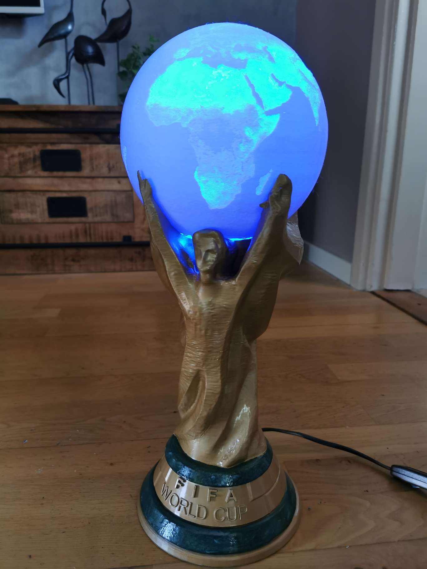 world cup lithophane lamp 