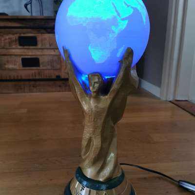 world cup lithophane lamp  3d model