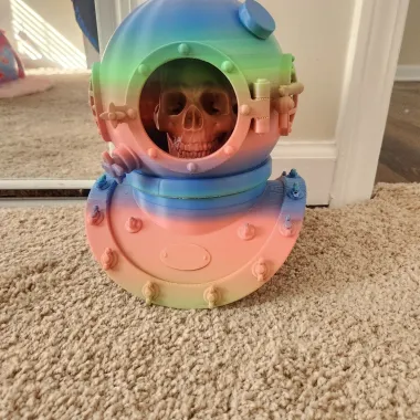 Deep Sea Diver Helmet, with optional skull and stand-0