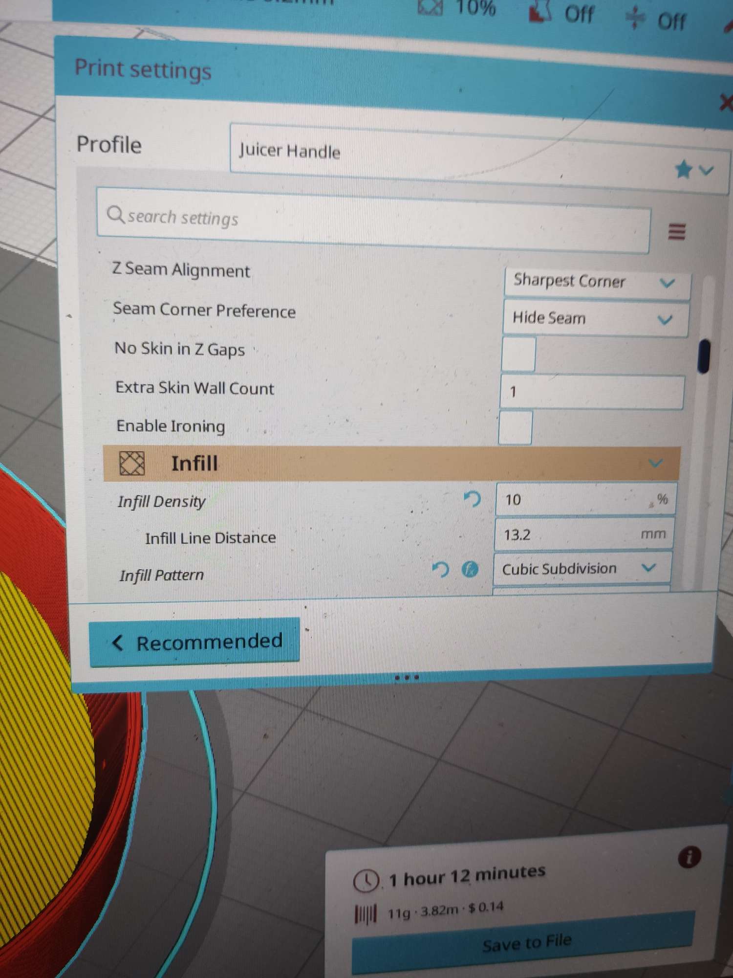 10% Infill seems good ? | Creality Cloud