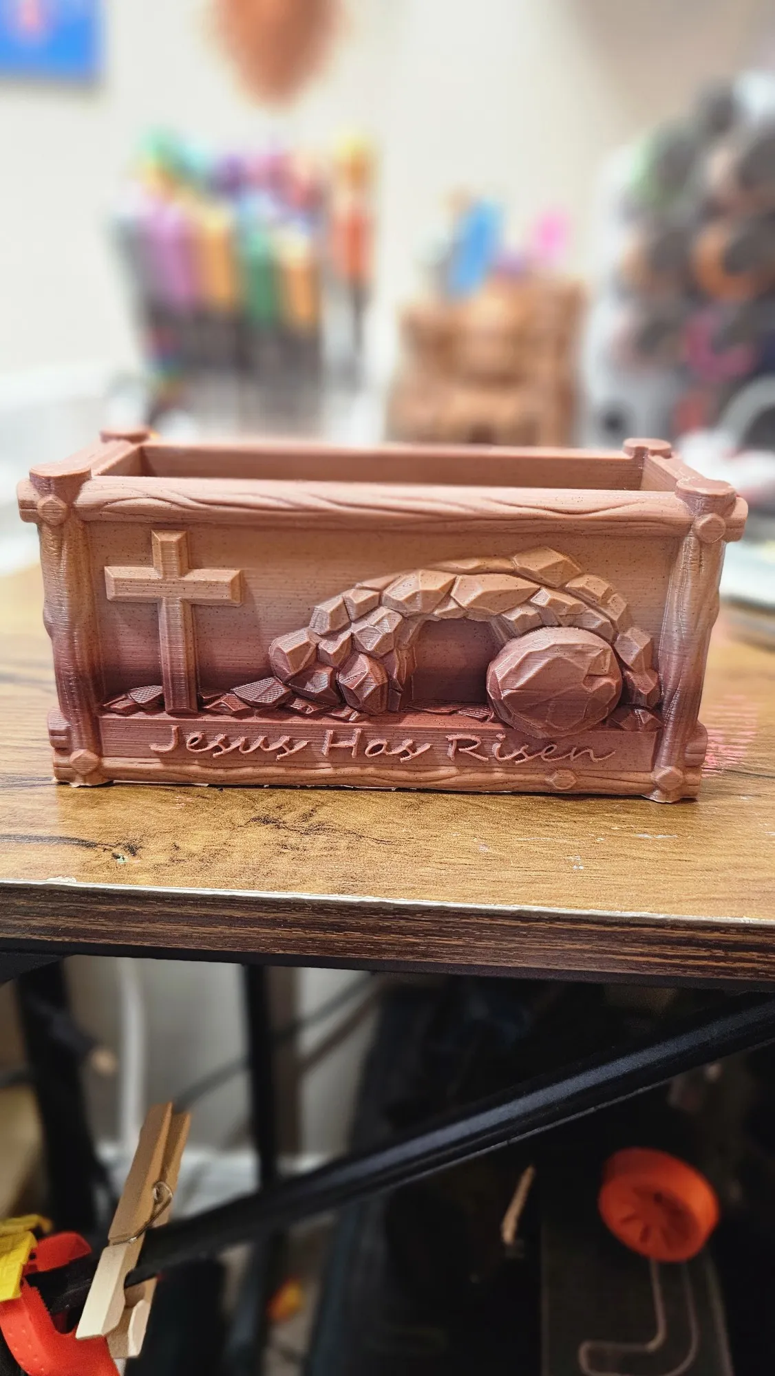 Jesus Has Risen – Multi‑Use Box / Holder / Planter Pot-1