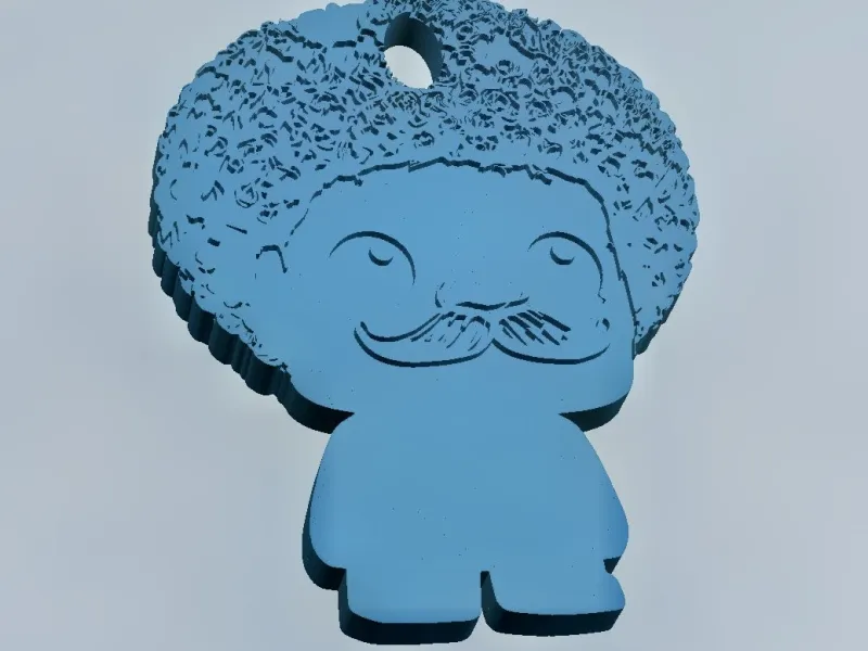 Chaveiro Moai com Black Power 