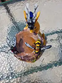 Hand with dragon chopsticks holder with water tray-4