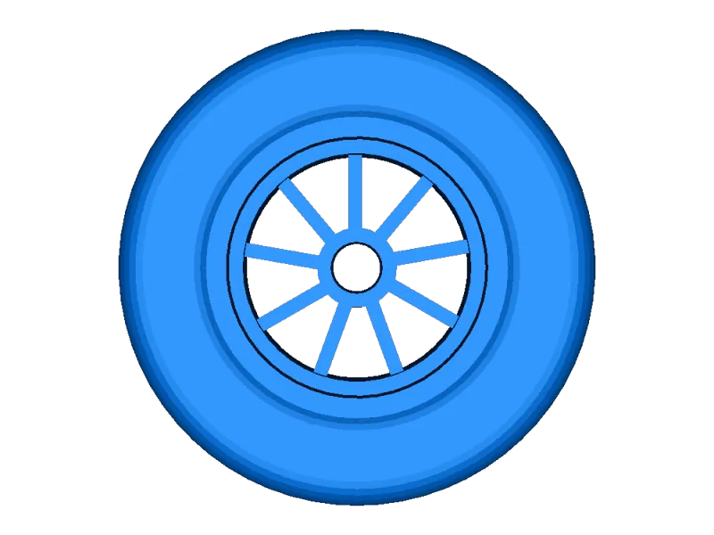 Roda do carrinho de lixo