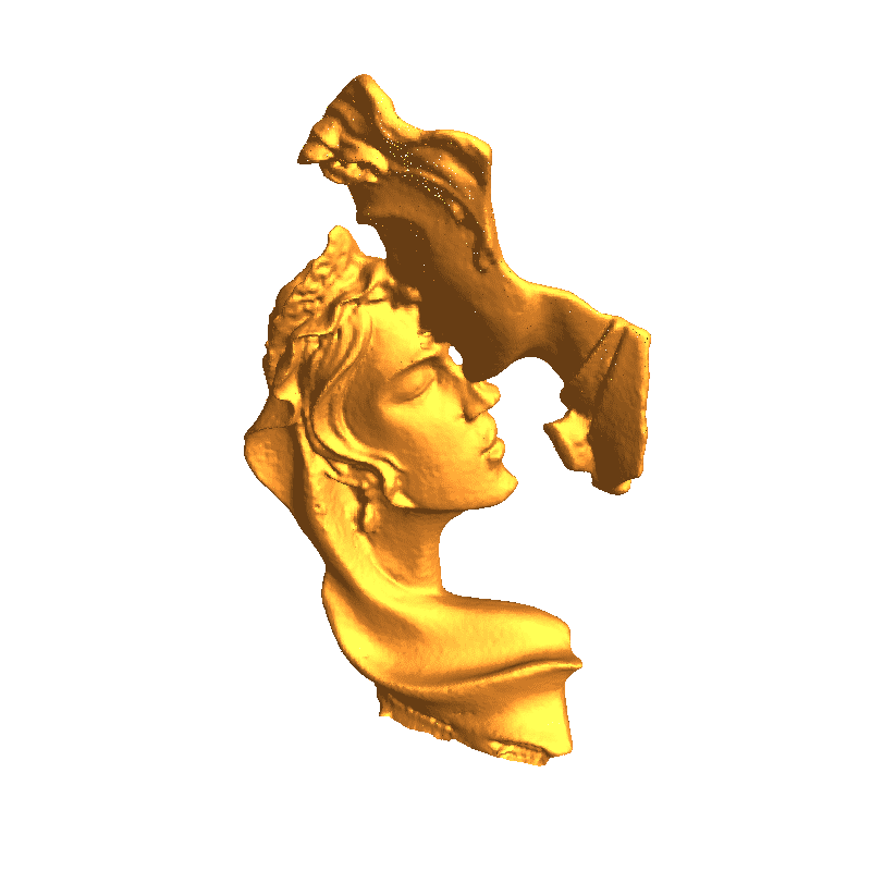 Bronze couple sculpture（generated by Revopoint POP 2）
