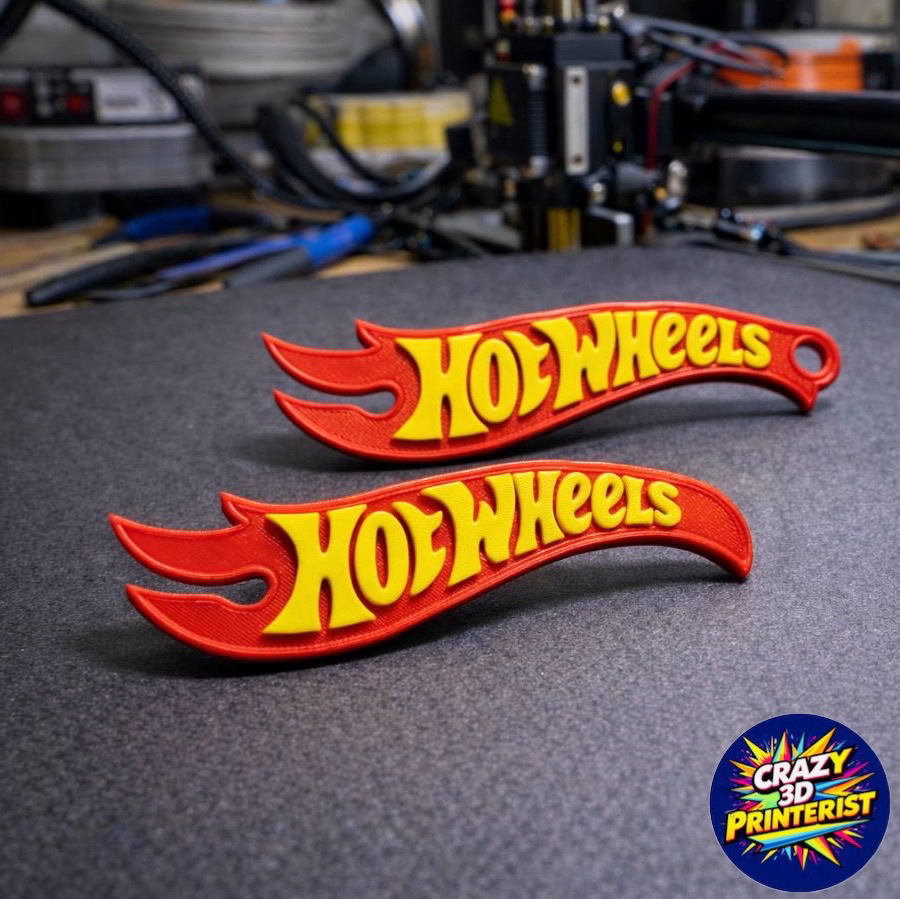 Hot wheels logo & keychain