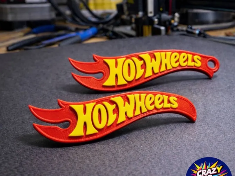 Hot wheels logo & keychain