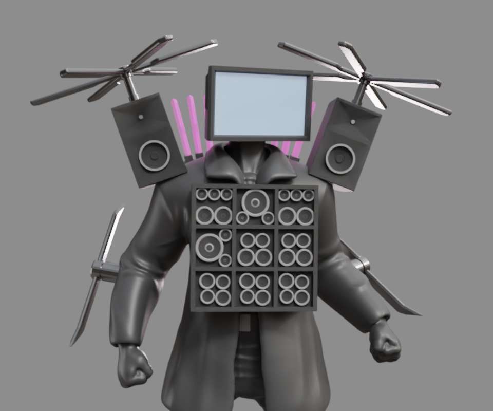 Titan TV Man Skibidi Toilet Fan Art | 3D models download | Creality Cloud