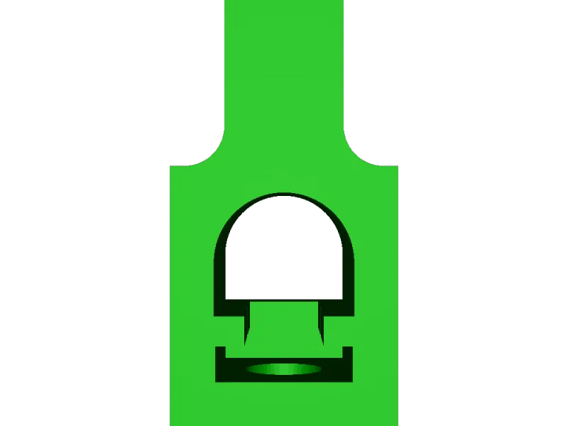 Plastic piece for bidet plug lever