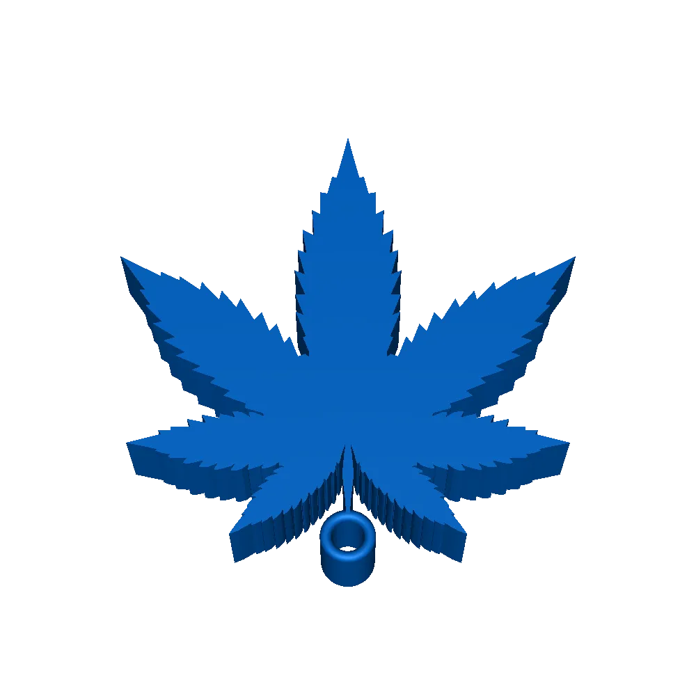 cannabis leaf keychain 