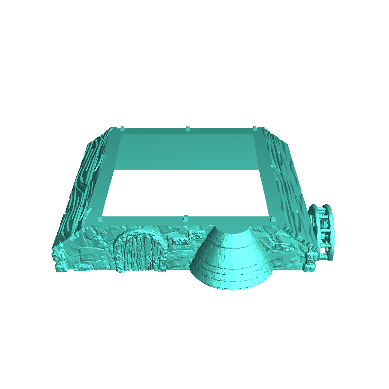 Wooden roofed mill with water wheel and floor (17) - miniatu