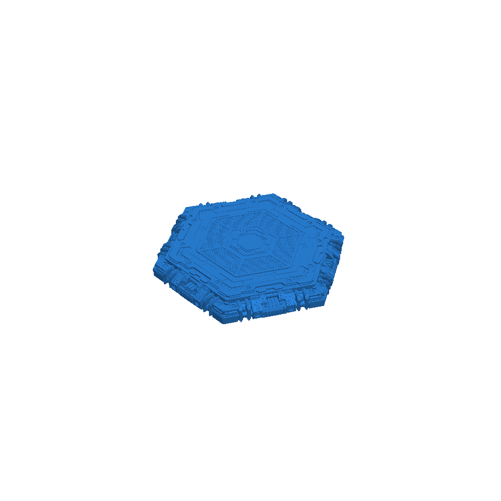 Hexagon Stand Base Diorama  Scifi Model A