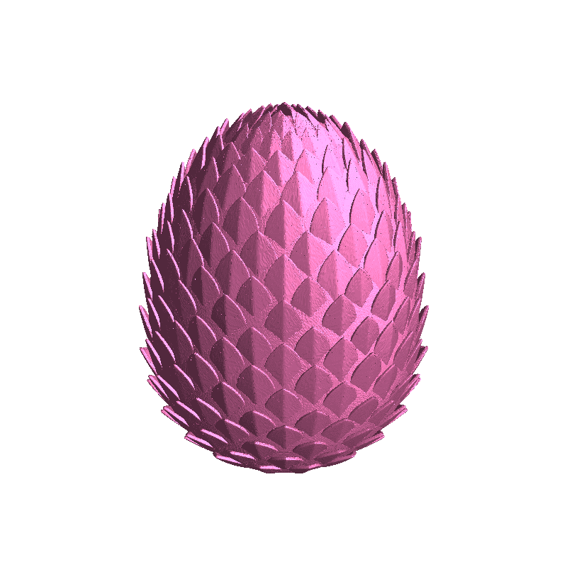 Dragon egg from prusa 3d site original and low poly