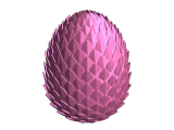 Dragon egg from prusa 3d site original and low poly-1