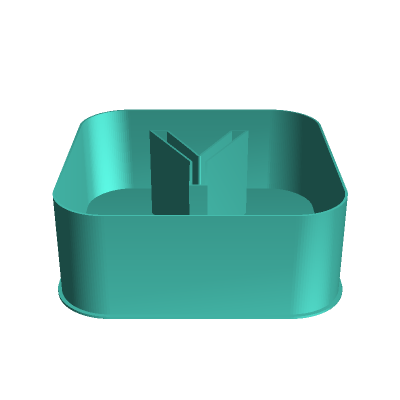 Square with a 'Y' letter, nestable box (v1)