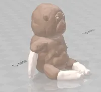 Orangutan-man Alp555 Mini Figure 1 (No_supports&W_supports)-3