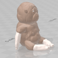 Orangutan-man Alp555 Mini Figure 1 (No_supports&W_supports)-3