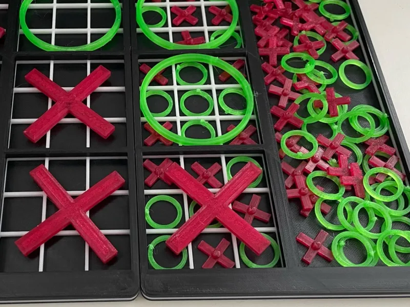 Ultimate Tic-Tac-Toe: Magnetic Travel Board Embedded Magnet