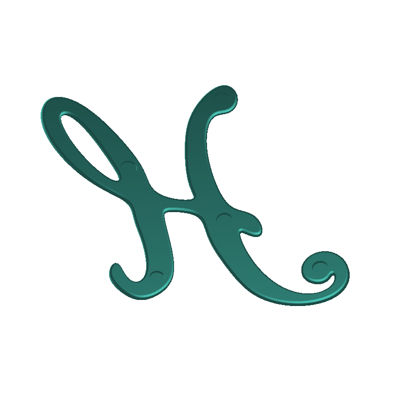 Fridge letter H capital 3D models download Creality Cloud