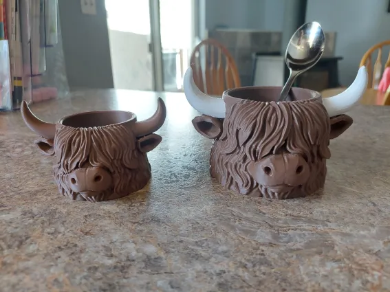 Highland Cattle Mini Planter - Home - PLA - 3D printed product - фото 15