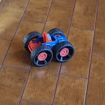 The gear of a jumping car
