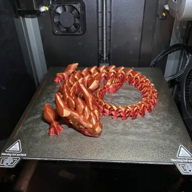 Articulated Dragon 005 - Crystallized - Print in place - STL-1
