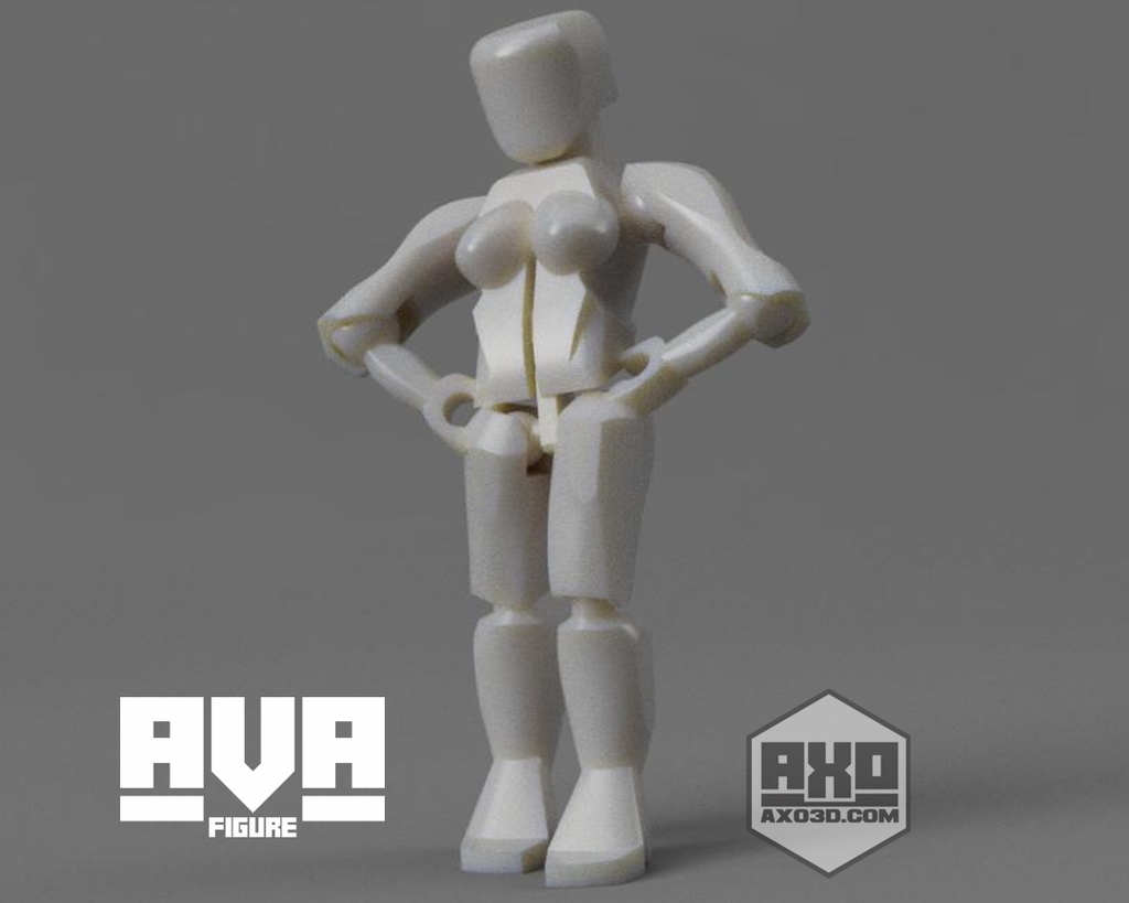 AVA Awesome Action Figure Girl 3D models download Creality Cloud