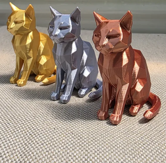 Low Poly Cat Figurine - Art - PLA - 3D printed product - фото 13